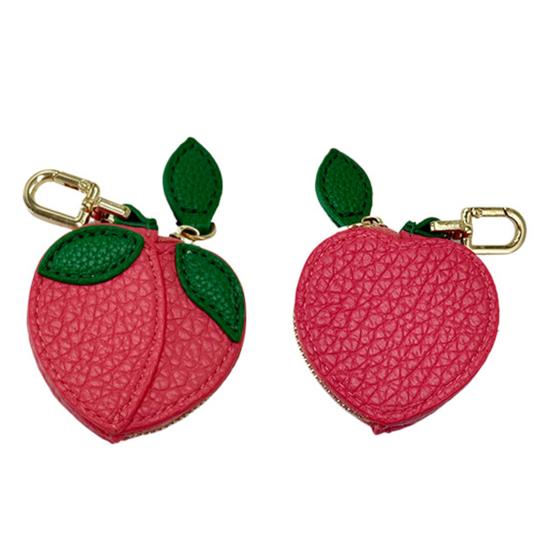Cute Fruit Coin Purse Zippered Blueberry Wallet Bag Charm Avocado Peach Watermelon Keychain Charm Mini Pouch Gift for Women Girls