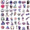 50-Piece 3D Acid Vaporwave Graffiti Stickers - Unique DIY Waterproof Decor for Guitars Notebooks Luggage Backpacks Water Bottles