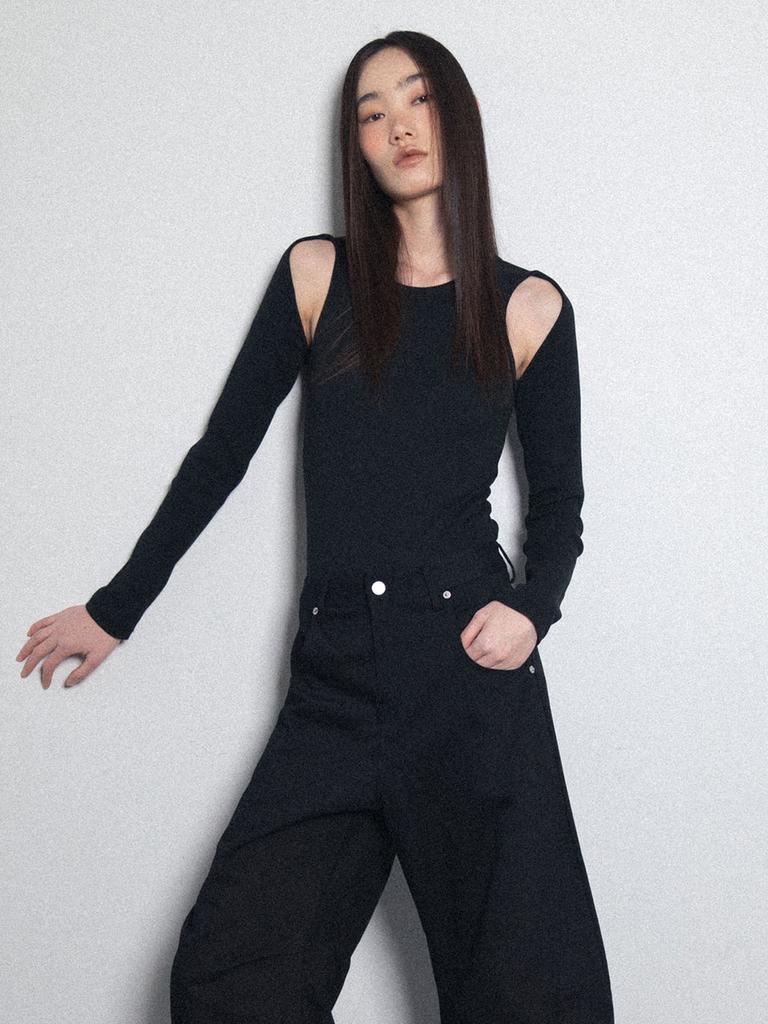 Visus Cut-Out Body Suit_Black