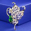 New Elegant Baroque Pearl Natural Shell Zircon Butterfly Brooches for Women Coat Clothing Accessories Pins Creative Corsage