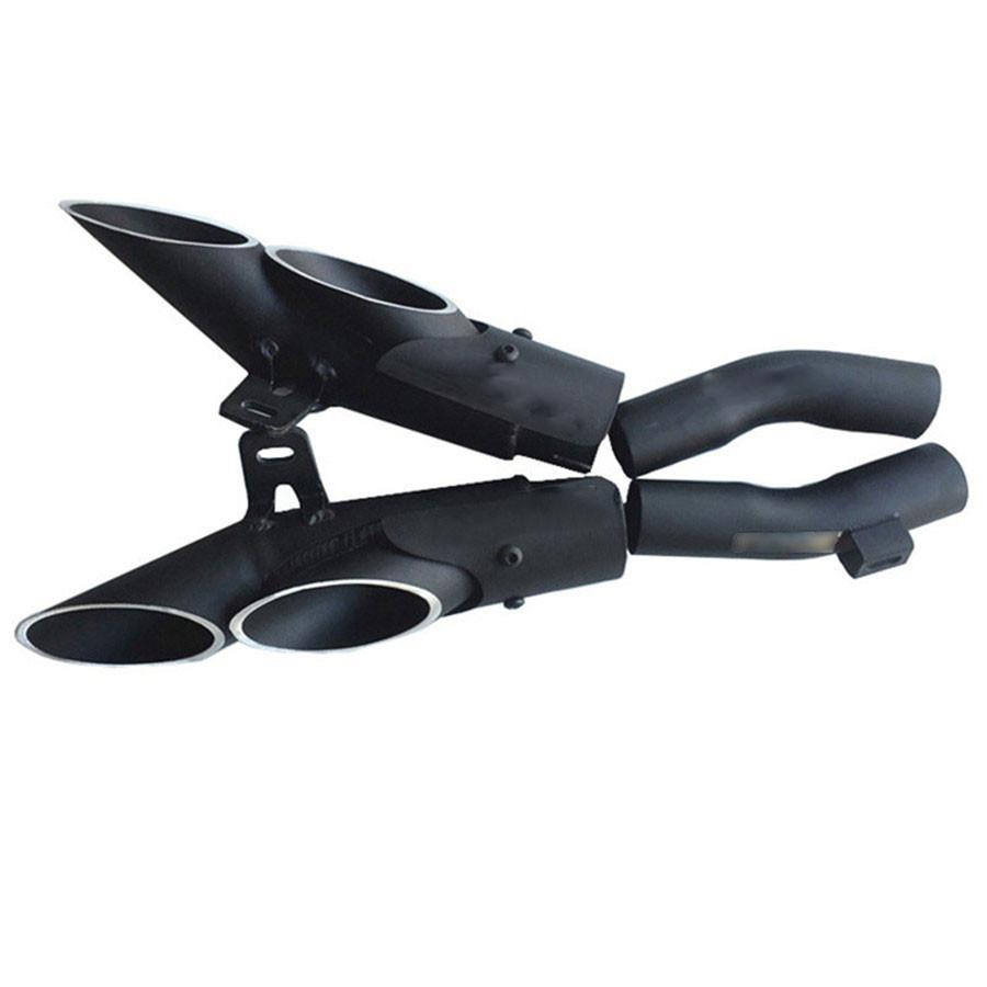 Motorcycle Exhaust System Dual Pipe Slip on Middle Pipe For Kawasaki Z1000 10-17