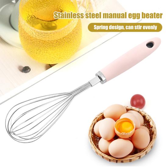 

Практичный венчик для яиц, нержавеющий, розовый, многоцелевой