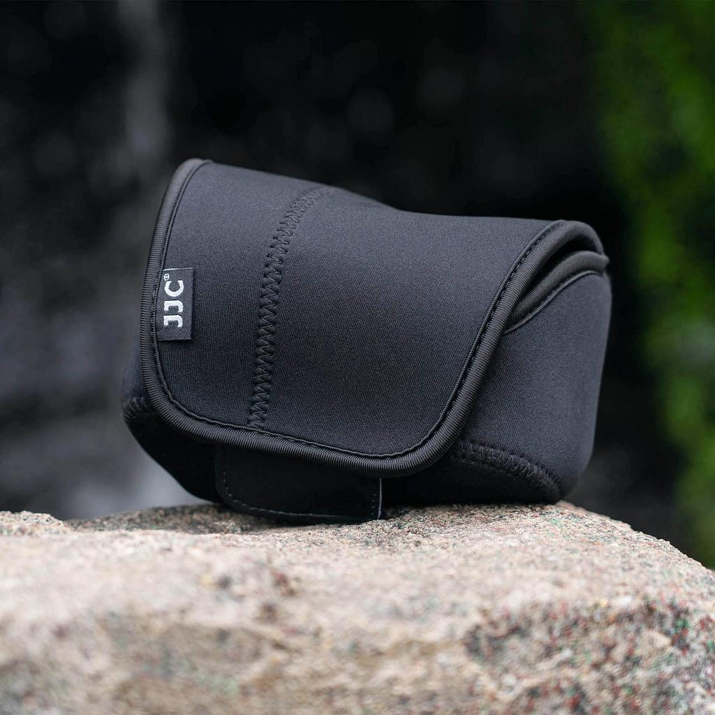 JJC Mirrorless Camera Bag Camera Case Compatible with Leica Q3 Canon EOS R7 R10 Lens Camera Protective Case 130 X 75 X 100mm Nikon Z50II Black + RF-S