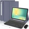 Tastaturhülle für Samsung Galaxy Tab S10 FE / S9 FE - Lila PU-Leder mit Bluetooth-Tastatur + Stift + Maus
