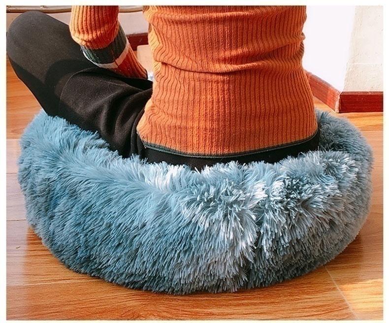 Donut Macaron Cat Dog Beds Sofa , Washable Round Cat Pillow Cushion Pet Bed