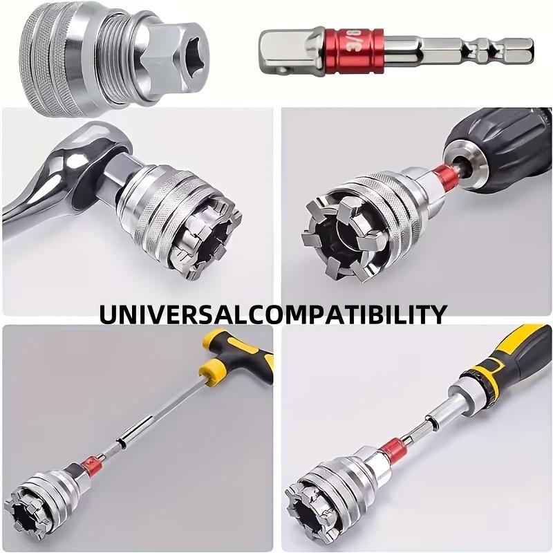 2pcs Adjustable Socket Wrench Set, 10-19Mm (3/8" - 3/4") Multi-Functional Ratchet Socket Wrench, Efficient Bolt And Nut Remover, Auto Repair Tools