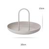 Desktop Tray Round  Portable Tray with Handle for Sundries and Small Home Decor Necklace Kitchen Storage Trays Organization