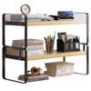 Wrought Iron Desktop Bookshelf for Bedroom, Living Room, or Office - Small, Simple Tabletop Organizer