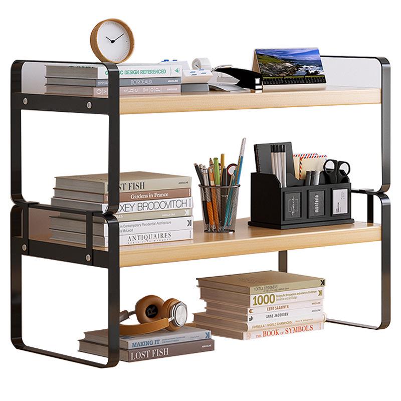 Wrought Iron Desktop Bookshelf for Bedroom, Living Room, or Office - Small, Simple Tabletop Organizer