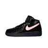 Air Force 1 Atmungsaktiv Und Abriebfest Mittelhohe Skateboard-Schuhe Unisex Schwarz Rosa CW2289-001(Team133-mitte)