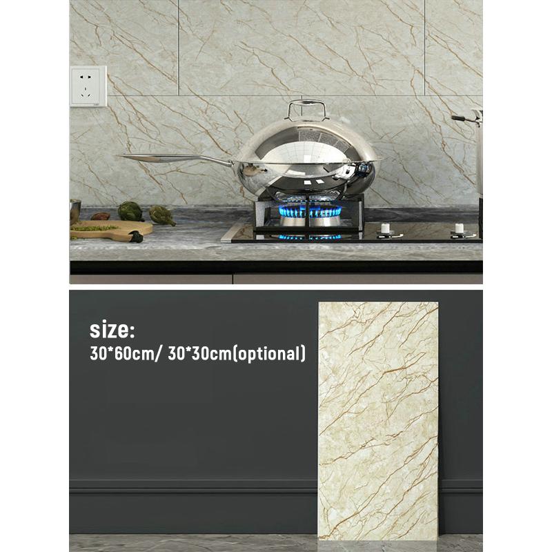 10pcs Marble Tiles Stickers Waterproof Scratch-resistant Kitchen Wardrobe Bathroom Home Decor Self-adhesive Floor Wall Decals