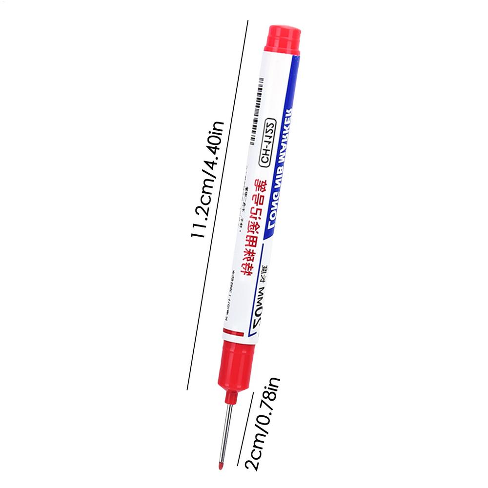 10pcs 20MM Red/Black/Blue Ink Long Head Markers Bathroom Woodworking Decoration Multi-purpose Deep Hole Marker Pens