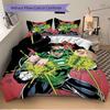 3pcs Green Lantern Ring Cover Set,Soft Comfortable Duvet Cover,Guest Room (1*Duvet Cover + 2*Pillowcases, Without Core) yy251024196