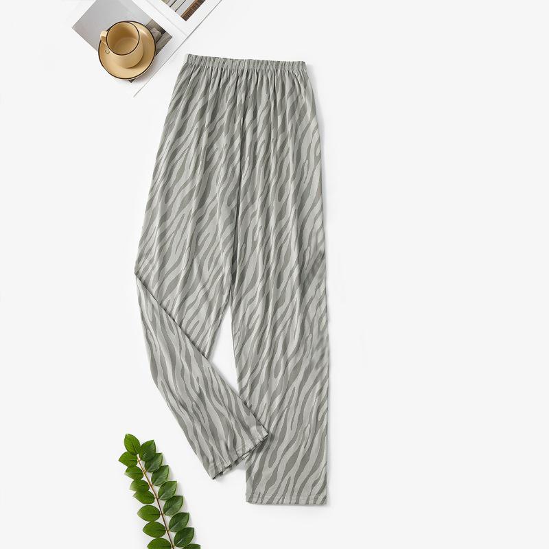 Men's 2024 Double Pocket Cotton Pajama Pants - Lightweight, Casual, Spring/Autumn Wear