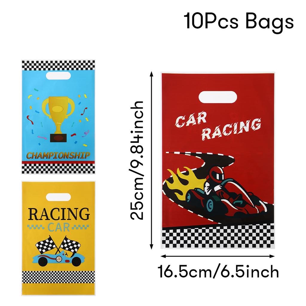 Racing Car Theme Gift Packing Hand Bag Race Car Birthday Party Decoration Kids Boy Birthday Party Supplies Candy Treat Bag