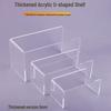 Acrylic U-Shaped Shelf Display Stand with Layered Dividers for Figures, Blind Boxes, Bags, and Cosmetics.
