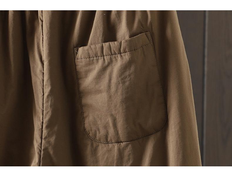 Winter Übergröße Elastischer Bund Hoher Bund Gesteppte Baumwollhose für Damen