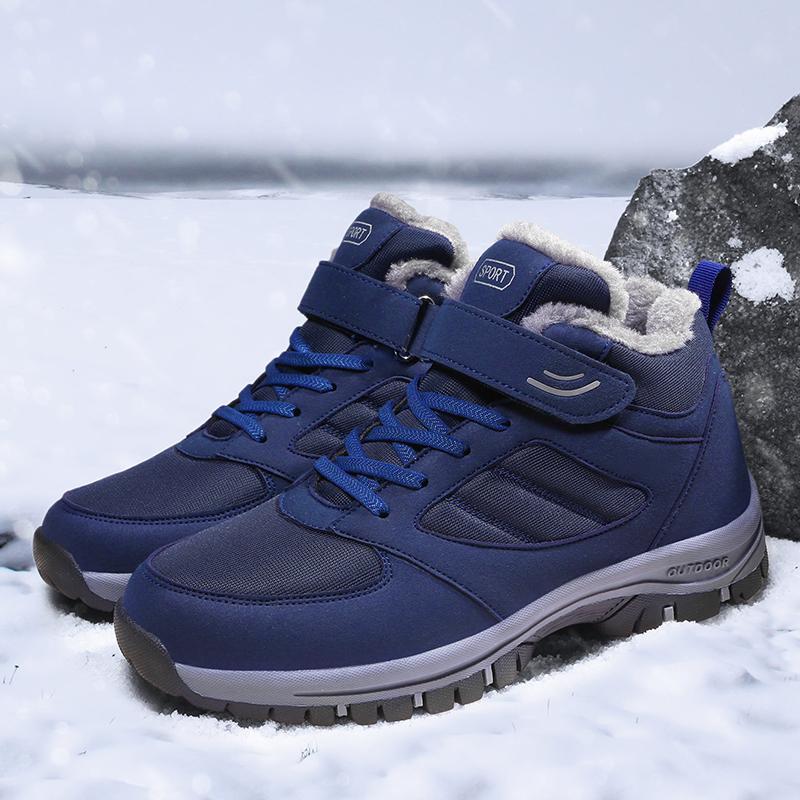 TUINANLE Women's Winter Snow Boots - Large Size, Velvet-Lined, Thickened, for Middle-Aged & Elderly Men Cotton Shoes