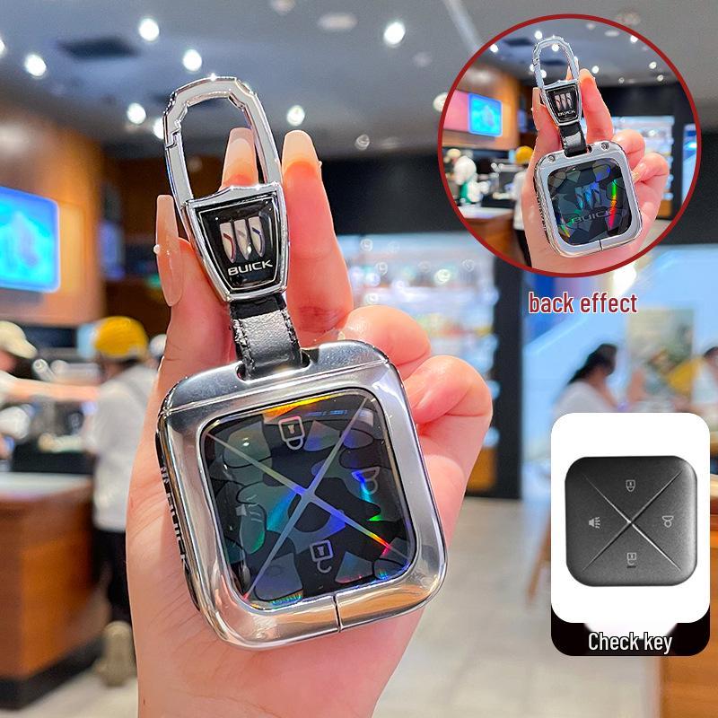 Buick E5 Titanium Cube Key Cover for 2025 LaCrosse Platinum with Bluetooth E4 Metal Full Coverage