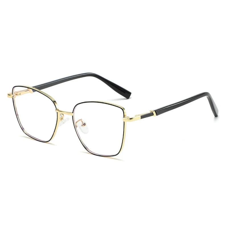 Unisex Cat Eye Frame Optical Glasses Fashion Anti Blue Light Plain Eyewear Oversized Computer Finished Prescription Eyeglasses