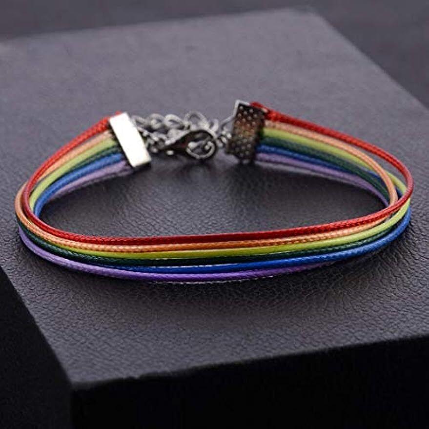 7-Farben Regenbogen Geflochtenes Wachskordel Armband Für Männer - Unisex Mode Armband, Einfaches Persönlichkeits Trend Accessoire