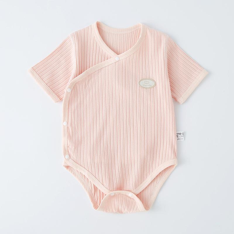 KIDDIEZOOM Infant Boy Girl Boneless Onesie Baby Double Belly Protector Strap Soft Comfort Newborn Clothing