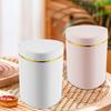 Desktop Small Trash Can with Press Type Lid Compact Waste Basket Garbage Bin Garbage Can for Dorm Home Table Car Countertop