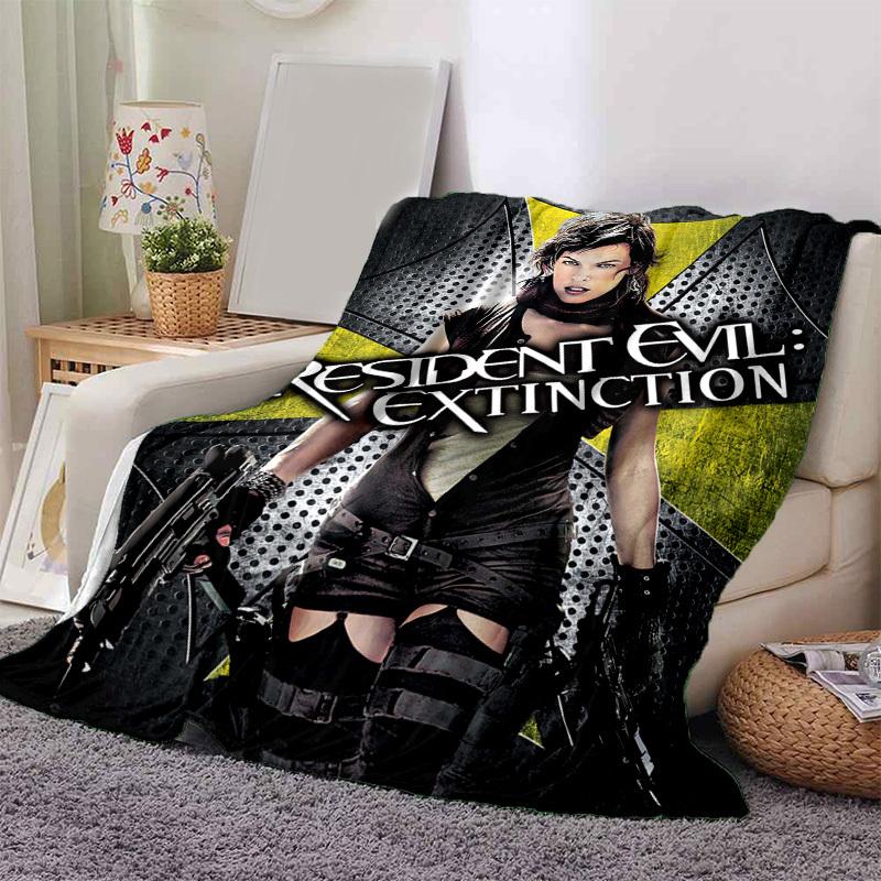1 Stück Resident Evil: Aussterben, Gemütliche Wohnzimmerdecke, Perfektes Geschenk! Schlafzimmer, Wohnzimmer Sofadecke, Reise Outdoor-Decke. Ideal für Camping, Ca
