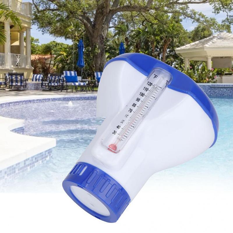 Swimming Pool Floating Chemical  Dispenser With Thermometer Disinfection