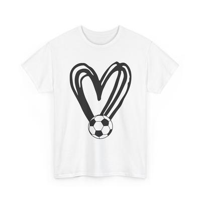 Fußball T-Shirt, Fußball Herz Sportliebhaber Spieler Damen Herren T-Shirt Unisex T-Shirt