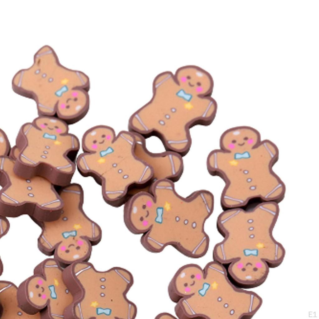 Christmas Gingerbread Men Ornaments 5 Mm Soft Clay Artwork Portable DIY Accessories for Jewelry