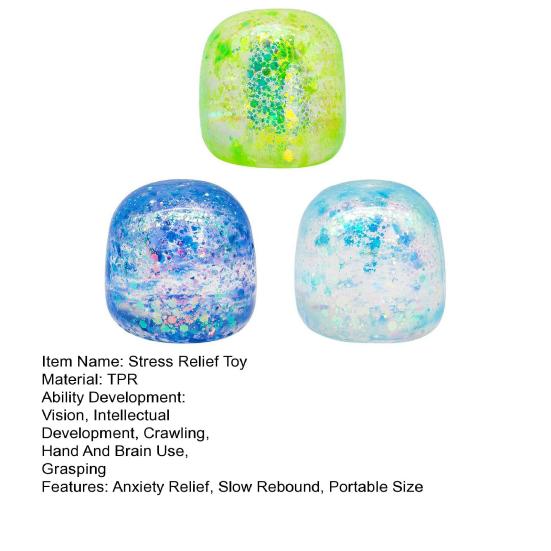 1/2/3Pcs Color Changing Squeeze Ball Anxiety Relief Changes Color in The Sun Stress Ball Slow Rise Portable Fidget Ball Sensory