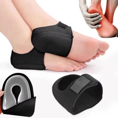 Fascitis Plantar Espolón Calcáneo Soporte para el Pie con Taloneras de Gel de Silicona en Forma de U para Alivio del Dolor de Talón Plantillas para Hombre Mujer Caminar