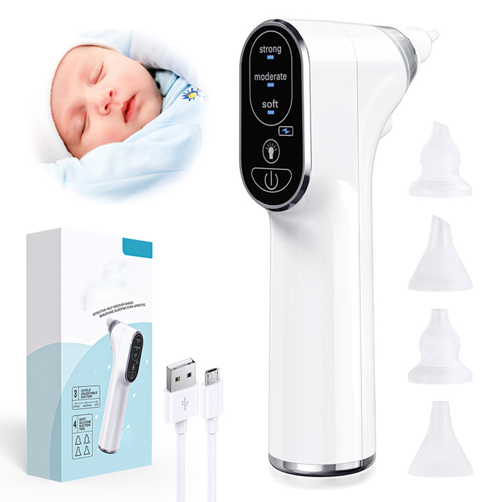 

Детский назальный аспиратор для младенцев, электрический детский инструмент для чистки носа, силиконовый, против обратного потока, устройство для чистки носа белый