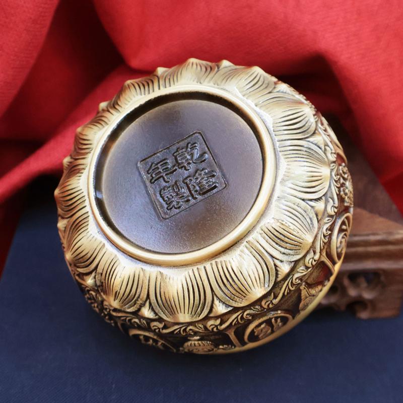 Creative Copper Ruyi Cornucopia Decoration, Home Living Room, Shop Opening for Buddha Supplies, Blessing Gift, Decor Bowl, 1Pc