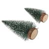10Pcs Christmas Pine Tree Decor Set Xmas Small Ornament Tabletop Artificial Tree