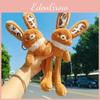 Melard Funky Leopard Print Plush Rabbit Fur Keychain Pendant For Eyecatching Accessories