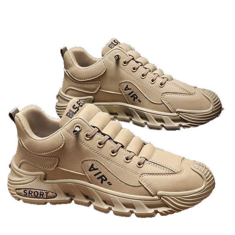 Douyin the Same 2025 Autumn New Men's Simple Versatile Solid Color Casual Shoes Youth Non-slip Wear-resistant Sports