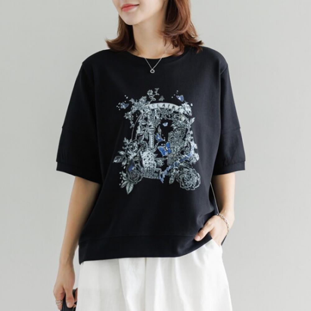Dedra Melion PrinTing T shirT Tbe3321