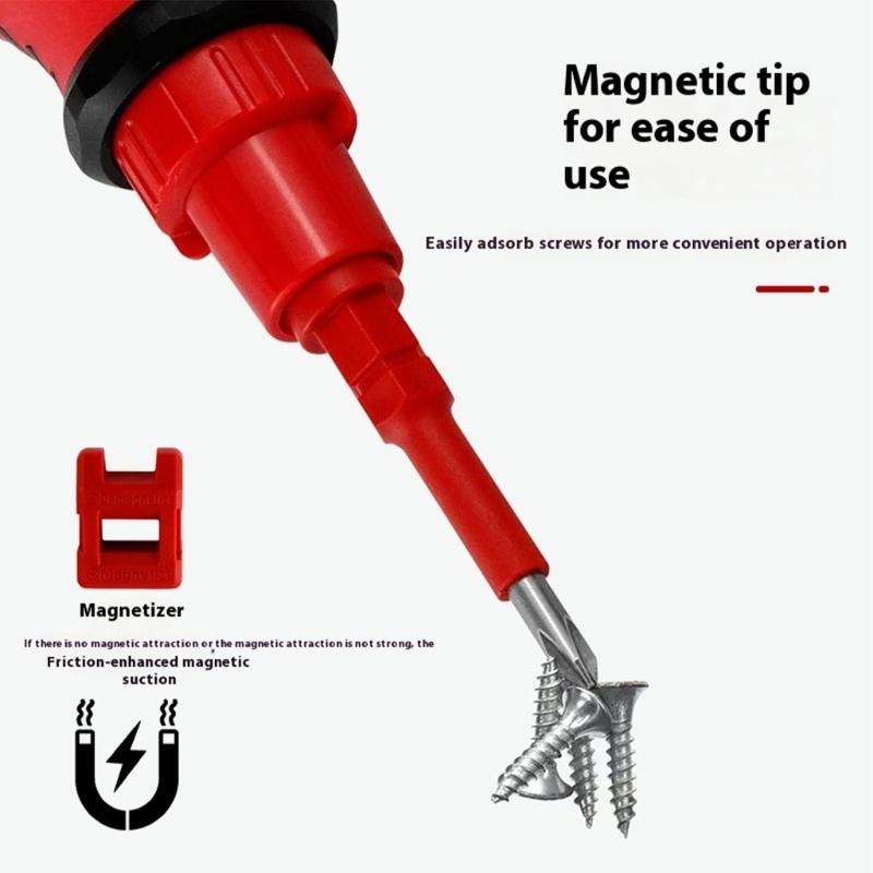 Professional 34pc Magnetic Screwdriver Kit Interchangeable Double Heads 3 Way Ratchet System Ergonomic Nonslip Handle