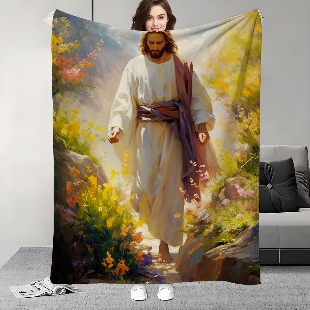 J-Jesus C-Christianity P-Priest Blanket Design Lightweight For Dorms, Naps, Living Room, Office,Sofa,All-Season