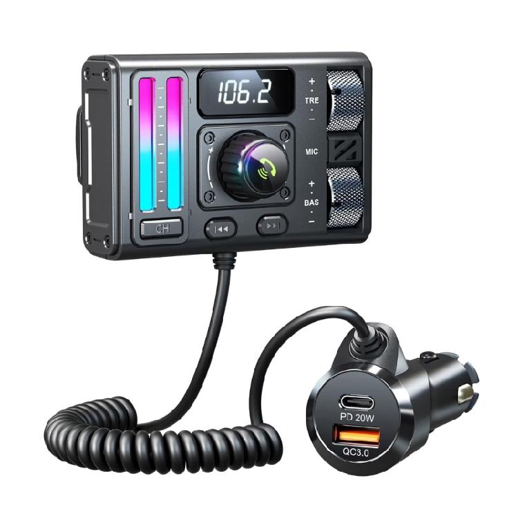 

Bluetooth-compatible FM Transmitter Handsfree Car Radio Modulator MP3 Player With PD20W USB Quick Charge 1