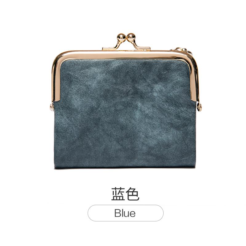 

MIYIN женский кошелек маленький Rfid дамский компактный кожаный винтажный кошелек для монет с застежкой-молнией и замком-поцелуем