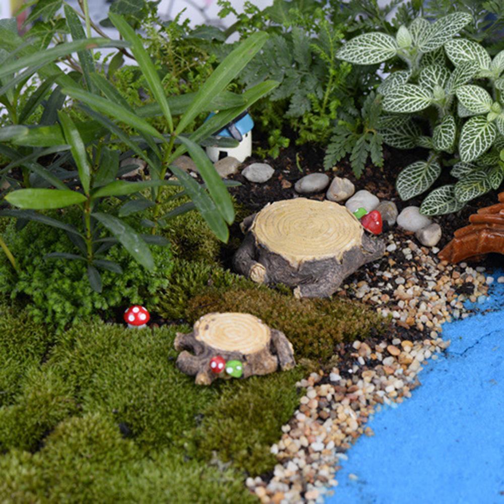 Minyatür Ağaç Kütüğü Süsler Peri manzara Zanaat Peri Bahçe Dekorasyonu