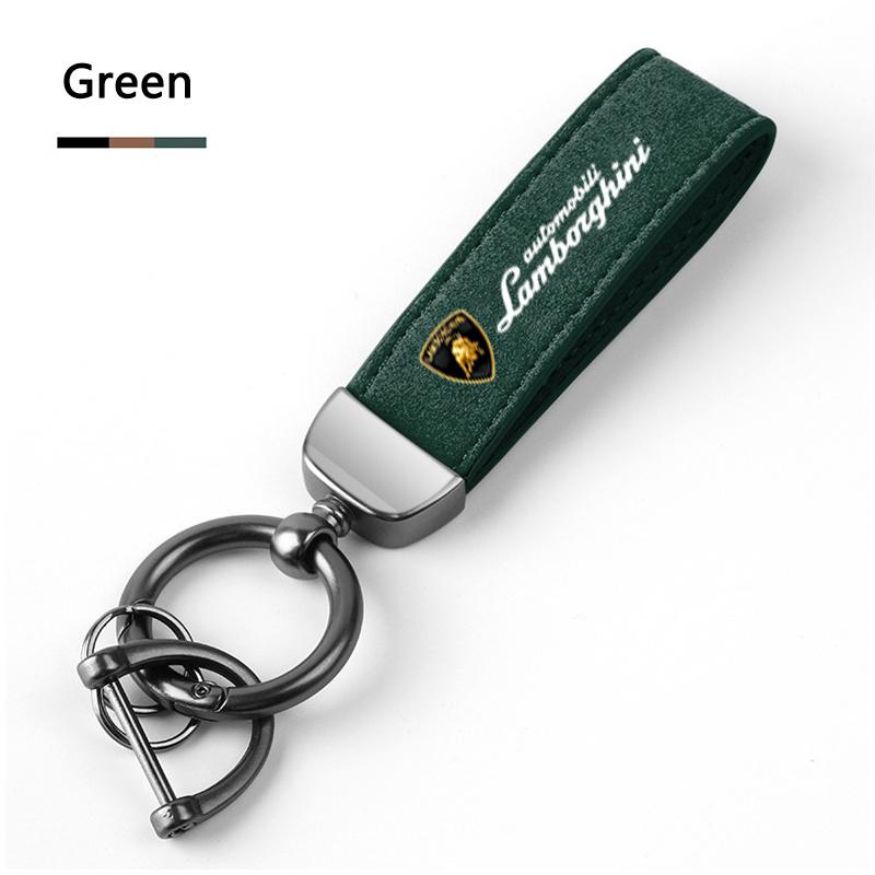 Vintage Key Chain Accessories Leather Suede Car Keychain Ring For Lamborghini LP570 LP610 Urus LP700 LP770 Gallardo Aventador