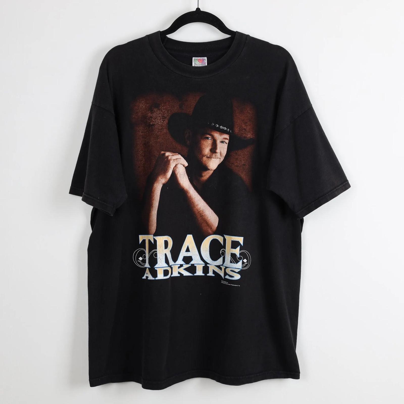 Vintage 90s Trace Adkins 1997 Tour Graphic Country Music Western Band T XXL Unisex T-Shirt L