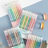 Fluorescent Color Gel Pen 0.6MM Tip Acrylic Gel Inks Pen Quick Dry for Note Taking Journaling Color Coding Highlighting