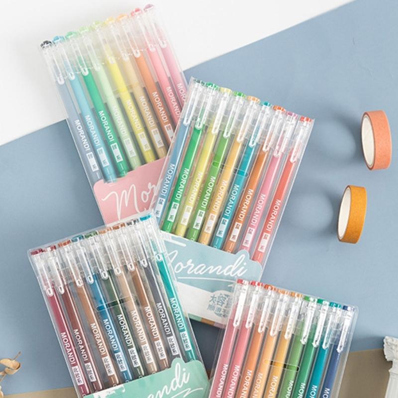 Fluorescent Color Gel Pen 0.6MM Tip Acrylic Gel Inks Pen Quick Dry for Note Taking Journaling Color Coding Highlighting