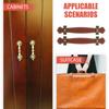 2Pcs PU Handle Light Brown Vintage Style Drawer Cabinet Door Pulls Furniture Knobs for Kitchen Furniture Use