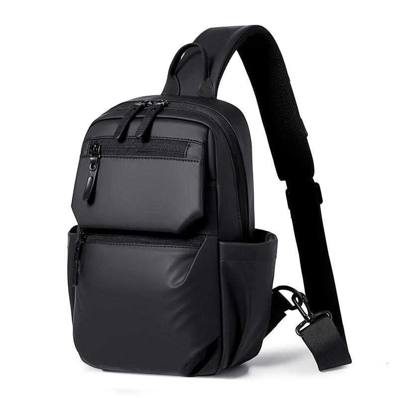 Men's Large Capacity Chest Bag Lightweight Waterproof Outdoor Sports Bag Multi-Power Crossbody Bag